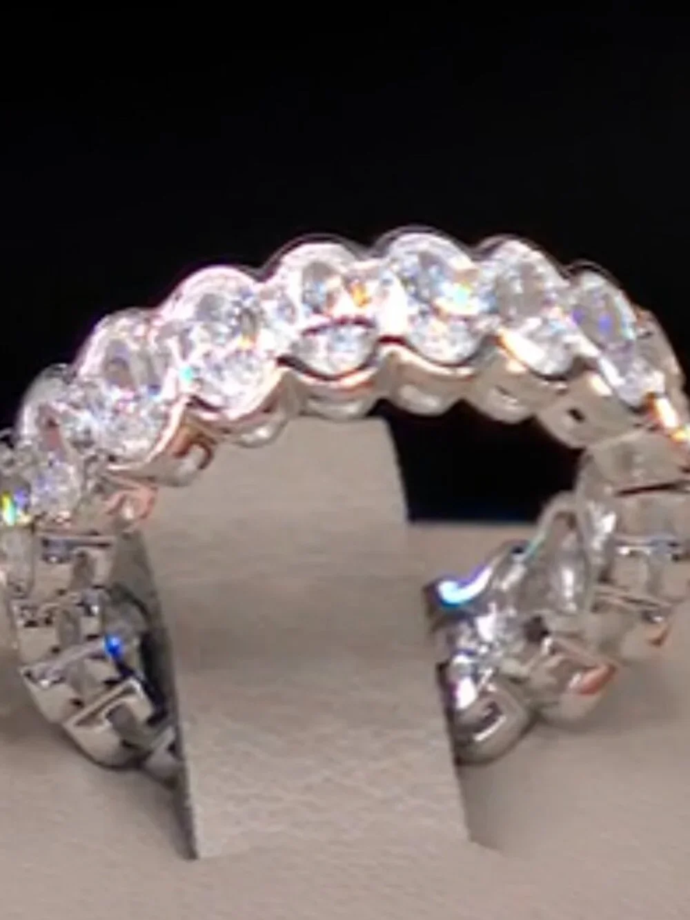 Radiance by Absolute 4.75 ct Sterling Silver Oval Eternity Ring - 5